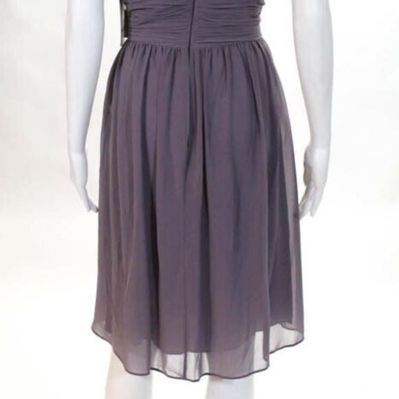 Donna Morgan Lavender Asymmetric Neck New Dress 12 - Picture 6 of 8